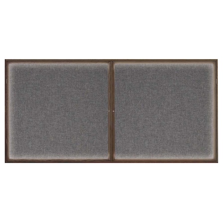 United Visual Products Open Faced Traditional Corkboard, 12x36" UV639A-BRONZE-BLACK